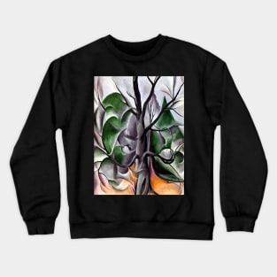 High Resolution Grey Tree Lake George by Georgia O'Keeffe Crewneck Sweatshirt